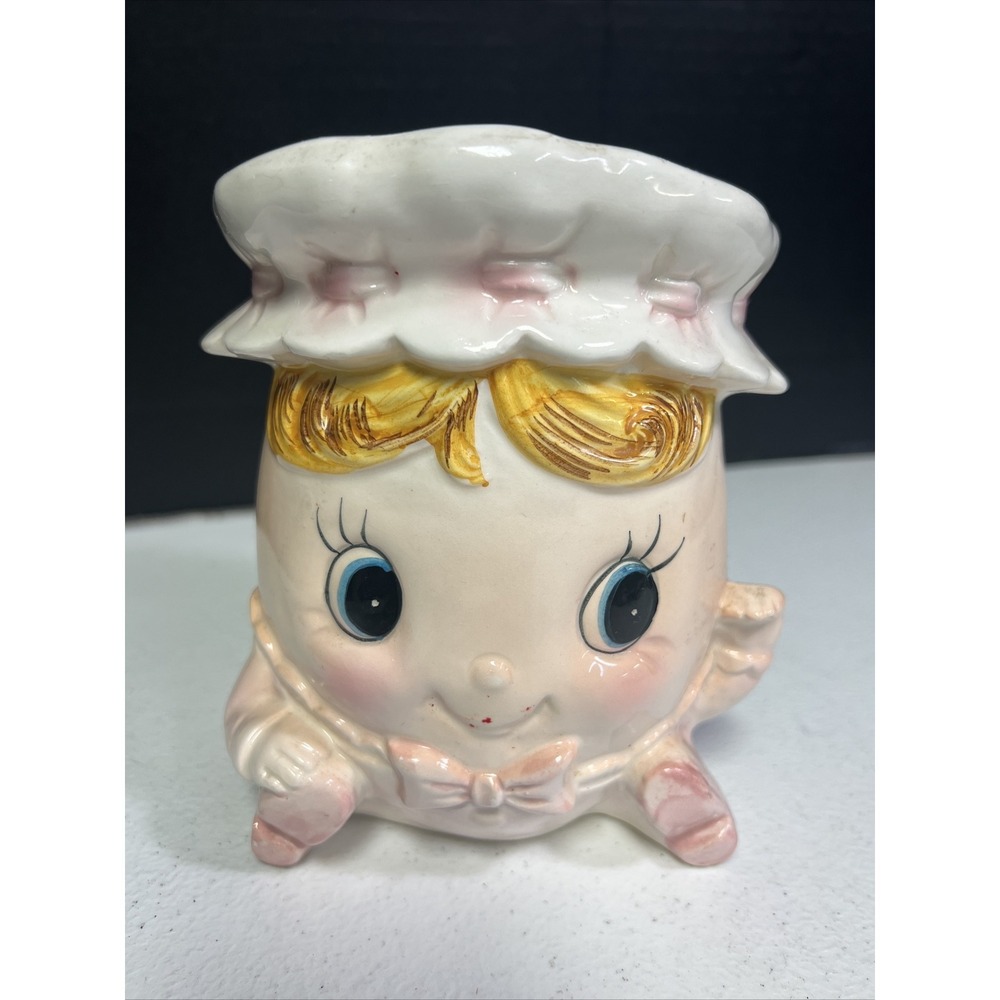 Vintage Pink Humpty Dumpty Planter PARMA A525